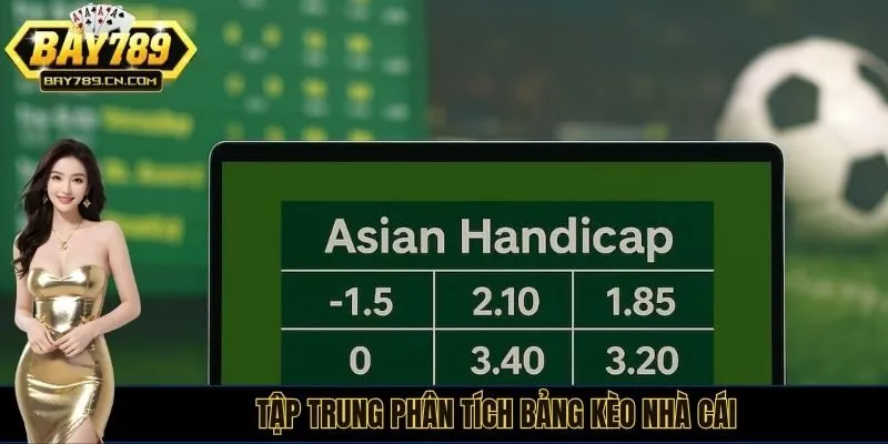 Tập trung phân tích bảng kèo nhà cái